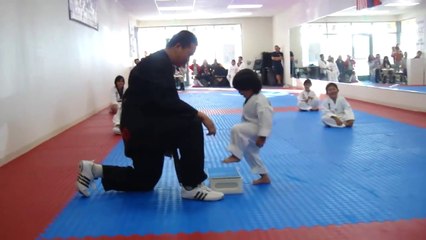Ce gamin lutte pour casser une planche au Taekwondo !!