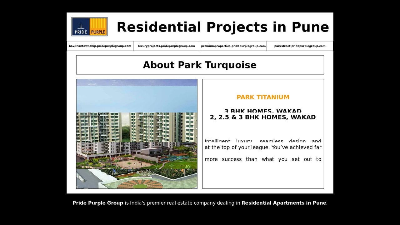 Ongoing Luxury Properties in Pune for Sale - Pride Purple Group