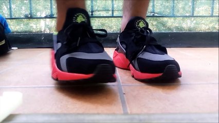 ebay Baskets nike huarache  rouge vert