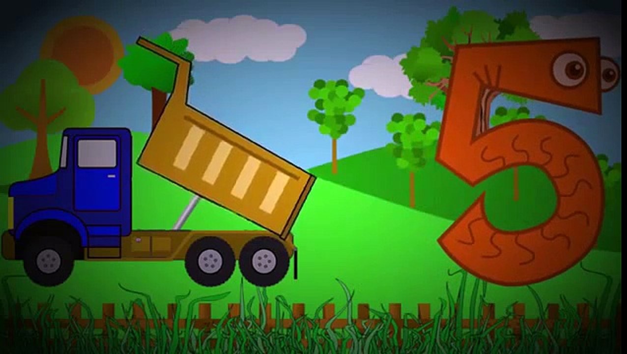 Dump Truck in action | Learn counting 1 to 10 | The Number Song for Kids | Interactive learning