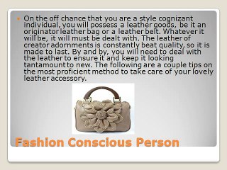 Take Care of Designer Leather Goods