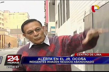 Centro de Lima: indigentes desataron alarma en jirón Ocoña