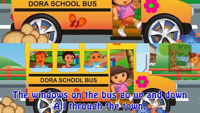 Wheels On The Bus Dora The Explorer Cartoon for Kids | Kids Music Videos