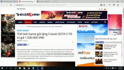 VIDEO Quay Thưởng 5 book DOTA 2 TI5 của Thế Giới Game