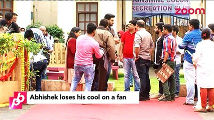 Abhishek Bachchan LOSES HIS TEMPER on a fan - Bollywood News