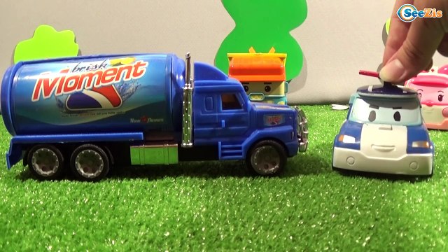 Мультфильмы про Машинки Робокар Поли Грузовые Машины: Мусоровоз Грузовик Автовоз Выставка Машинок