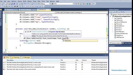 C# - How To Add And Update A Row To DataGridView From TextBox + Delete Row In C# With Source Code]