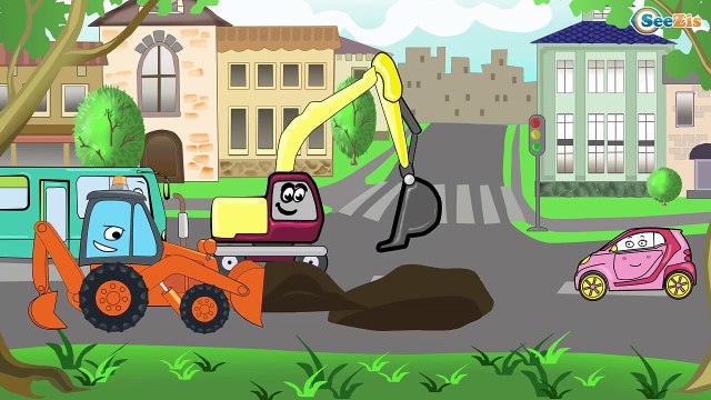 Мультфильм про машинки Экскаватор Трактор Грузовик Строительная техника и Большие Рабочие Машины