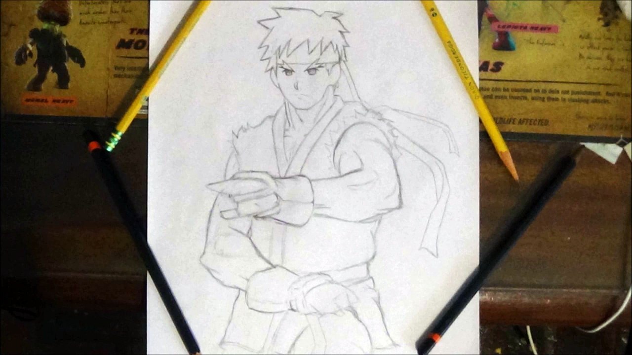 My pencil & ink drawing: Ryu: "Street Fighter"