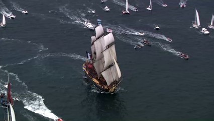 Après des mois de navigation, l'Hermione est de retour en France
