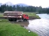 OMG! Truck crossing river