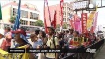 Nagasaki protesters' concern over Japan's pacifist constitution