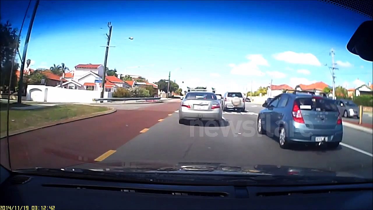 Cyclist almost hit by car