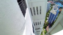 Handstand on a ledge 24 storeys up Singapore tower