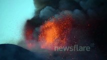Eruption at mount Etna