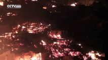 Fire engulfs 400-year-old town in Guizhou