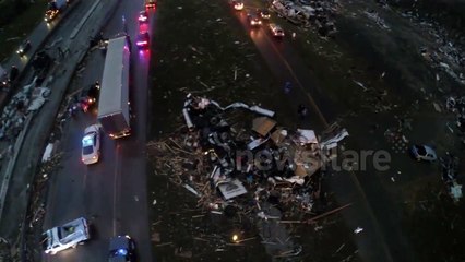 Incredible aerial footage of Arkansas tornado