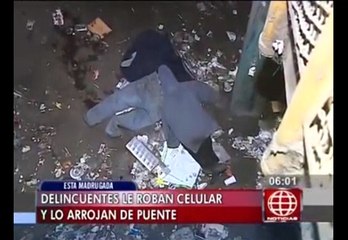 El Agustino: delincuentes asaltan y arrojan a hombre desde un puente