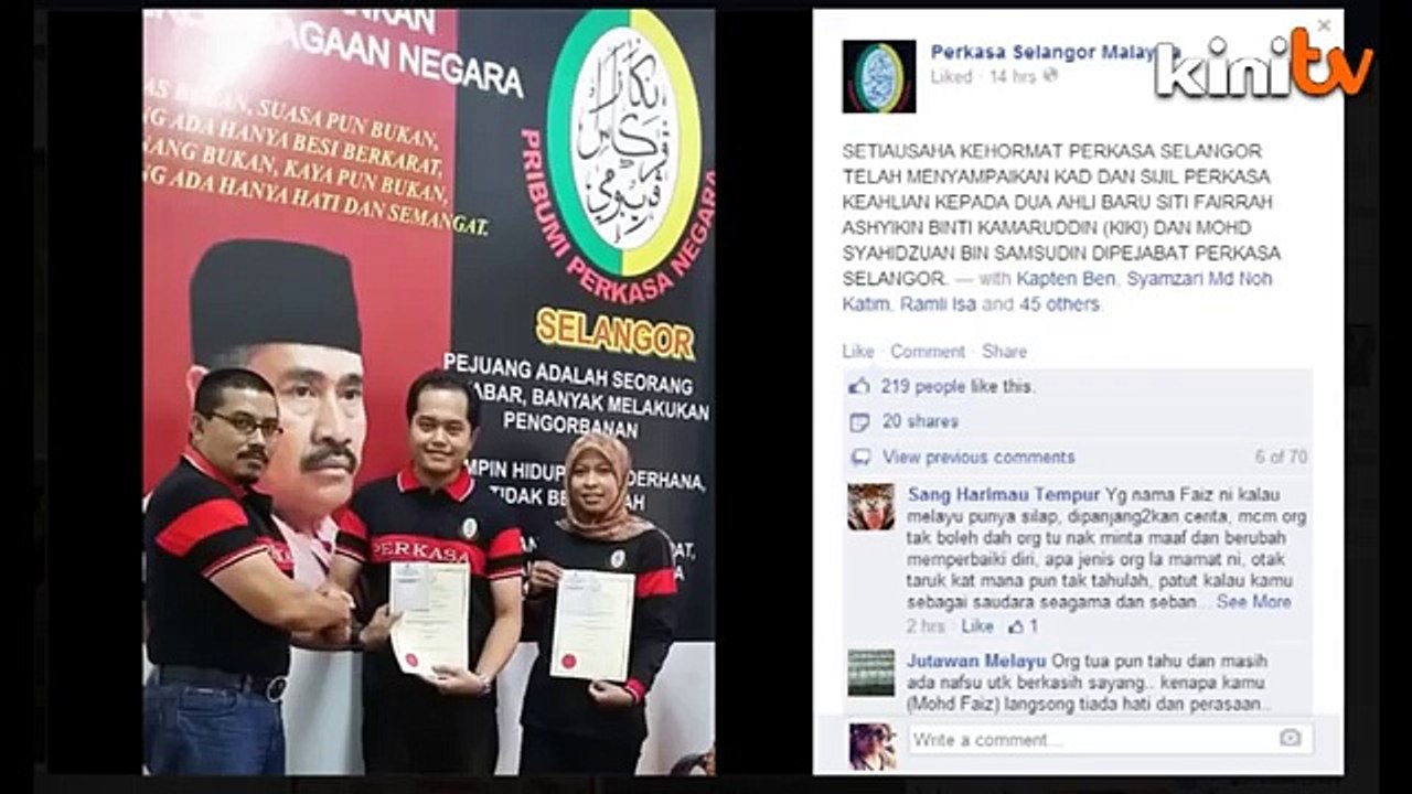‘Pembuli jalan’ Kiki sertai PERKASA