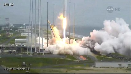 Launch of Orbital Sciences Antares carrying Orb-2 to the ISS from Wallops Is