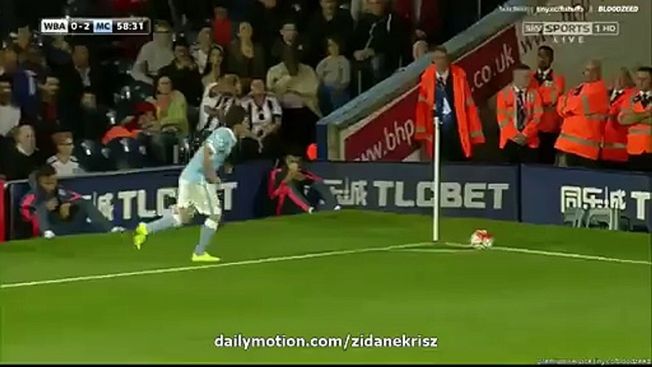 0-3  Vincent Kompany GOALHD - West Bromwich Albion v. Manchester City - EPL 10.08.2015