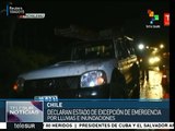 Chile: declaran estado de emergencia por lluvias e inundaciones