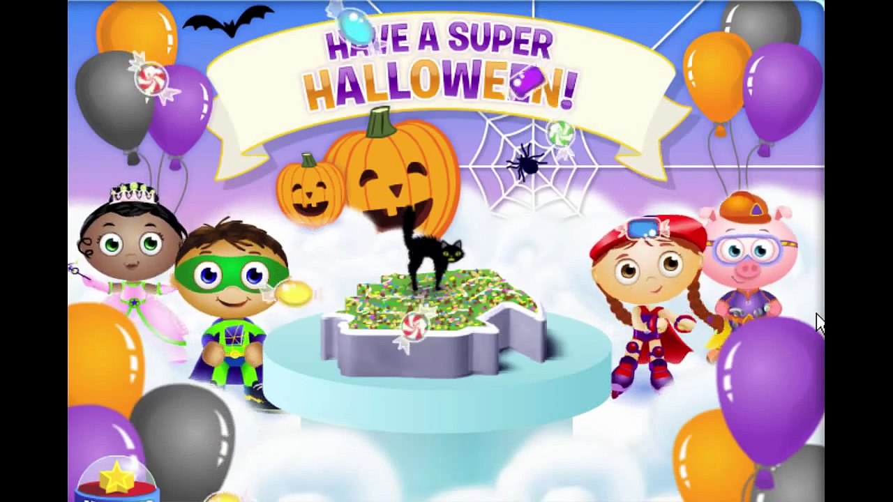 Super Why Cake Maker Halloween Party Cartoon Animation PBS Kids Game Play Walkthrough