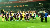 Austria Wien - Rapid (2:0), 21.10.12, Mannschaft & Fans feiern Derbysieg!