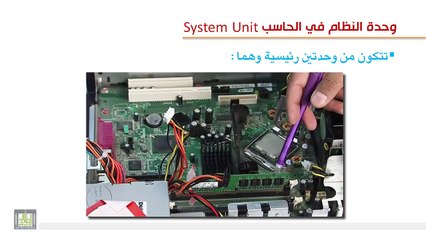 مكونات الحاسب الآلي - وحدة النظام والذاكرة  3-2