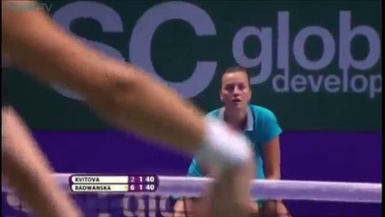 Kvitova vs Radwanska Singapore 2014 Highlights