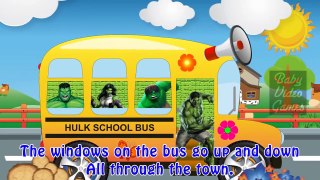 Wheels on the Bus Nursery Rhymes   Hulk Super Heroes Cartoon Nursery Rhyme