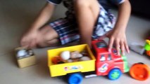 Children Playing with Garbage Trucks and Construction Toys for Children by JeannetChannel.mp4