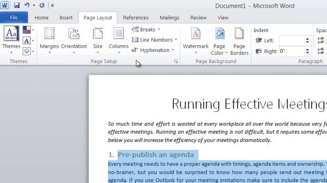 How to format your text into two columns in Microsoft Word 2010
