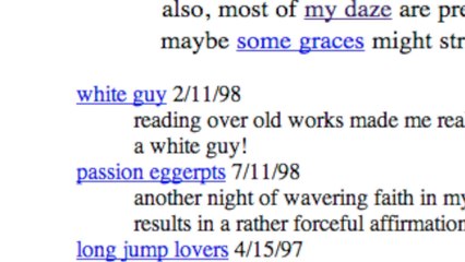 portrait of the blogger as a young man - chapter 3/8 - overshare: the links.net story