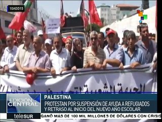 Palestinos rechazan suspensión de ayuda a refugiados por la ACNUR