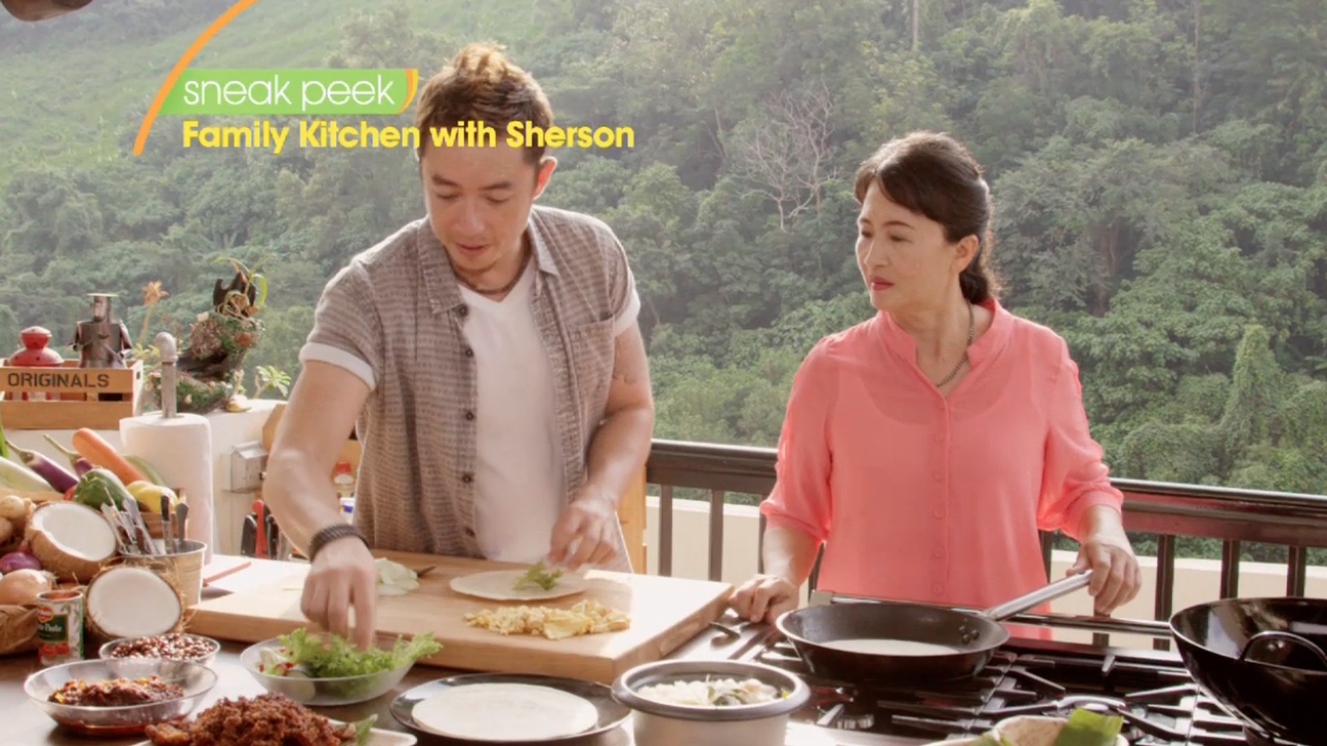 family kitchen with sherson