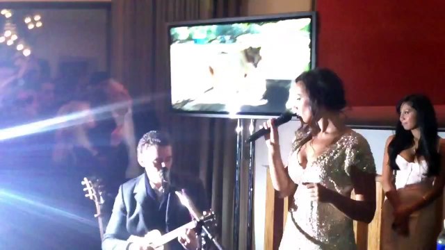 Leona Lewis and Matt Morrison (Glee) - Somewhere Over the Rainbow (Live at party) HD