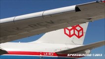 Cargolux Boeing 747-4R7(F) [LX-RCV] Taxi and Takeoff From LAX