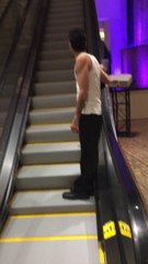 This drunk Guy takes longest Escalator ride of his Life!