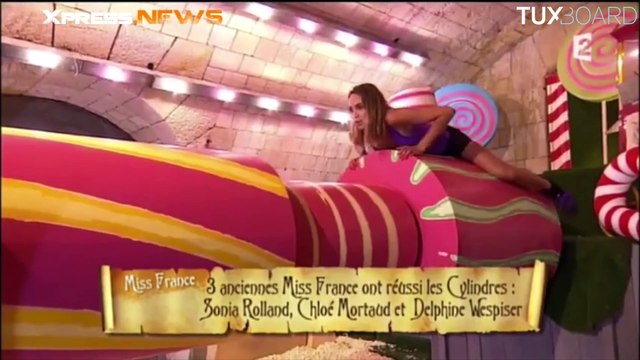 Valérie Bègue aux cylindres de Fort Boyard