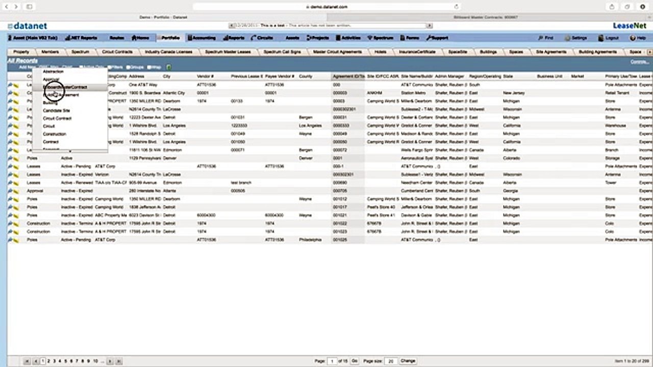 ContractNet and LeaseNet - Adding & Editing New Records to Portfolio
