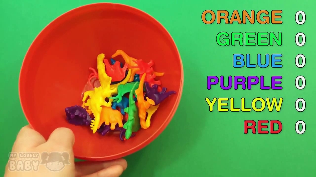 Dinosaur Toys Learn COLOURS and to Count with My Lovely Baby!