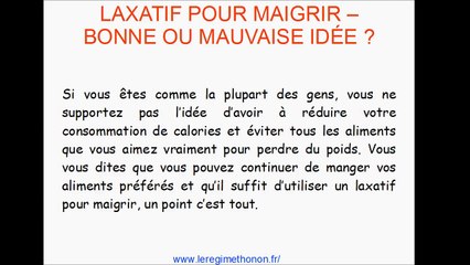 Laxatif pour maigrir - Bonne ou mauvaise idée ?