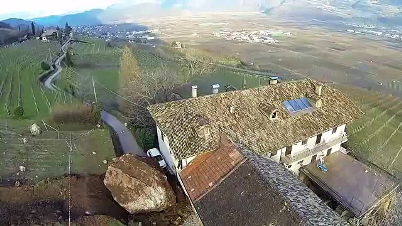 Aftermath of dramatic rock fall