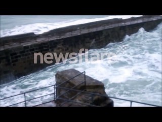 Storm Waves at Portreath Pier