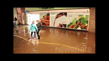 Floods at Newlyn, Cornwall
