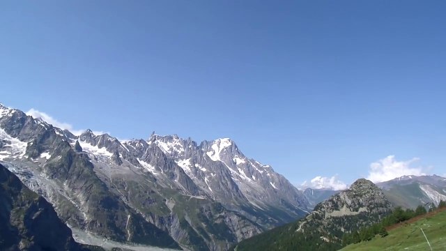 Очень красивый вид на Монблан и окрестности