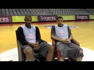 Avant Elan/ASVEL - Interview d'AJ Slaughter et Jordan Aboudou