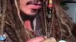 Johnny Depp as Captain Jack Sparrow feeding a Baby Bat