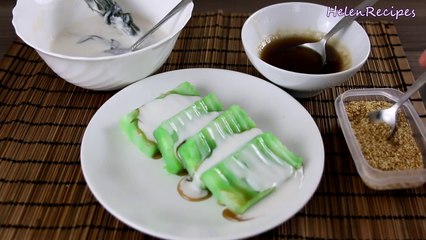 Pandan Rice Cake - Banh Duc La Dua (Recipe)